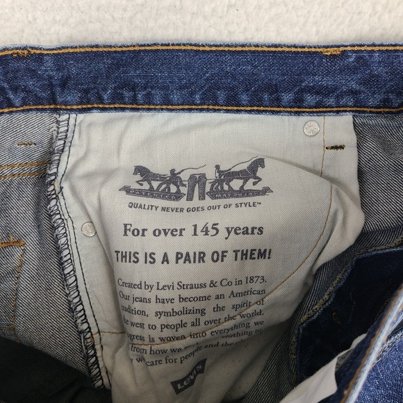 Levi's 550 Shorts Mens 40 Blue Denim Jean 10" Inseam Casual Bermuda Baggy Loose - Picture 7 of 11